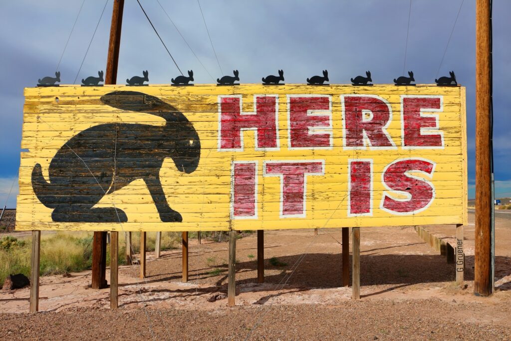 I-40 fifteen miles east of Winslow Az. Jackrabbit Az.